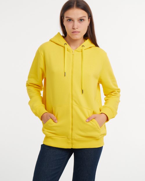 Худі унісекс Regular Fit жовтий на блискавці WEM Colors of Spell | Unisex yellow Regular fit with Zip Hoodie WEM Colors of Spell